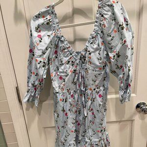 Pond Floral Samantha Nap Dress Medium